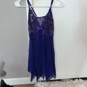 Purple lace lingerie